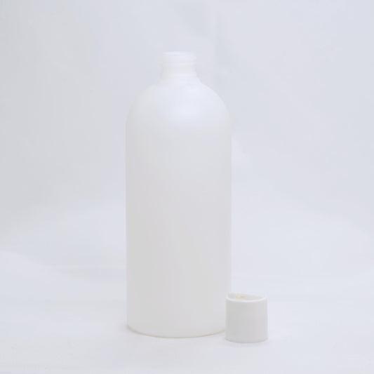 500 ml naturafarbene Rundflasche "Basic Round" (HDPE)